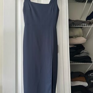 Aritzia Babaton Navy Blue Midi Dress